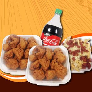 800g de Frango + 1/2 Batata queijo e bacon + refri 1,5l
